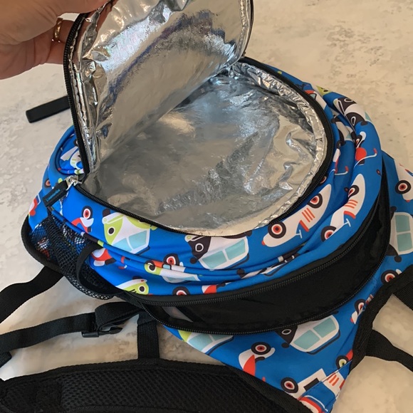 Obersee Kids Pre-School All-In-One Backpack with Cooler - Vehicles - Picture 5 of 7